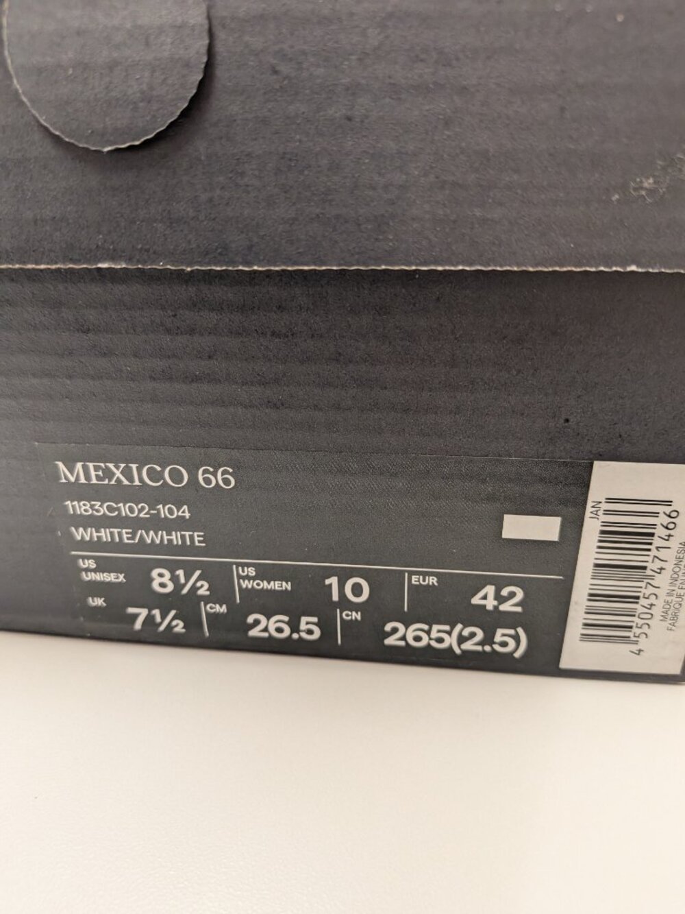 Onitsuka Tiger Mexico 66 "White/White" Sneaker Men 8.5 / Women 10 - Brand New - Picture 6 of 6